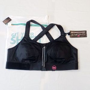 SHEFIT 3XL / 3 Luxe Black Ultimate Sports Bra W/ Bag